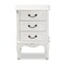 Baxton Studio Gabrielle White-Finished 3-Drawer Wood Nightstand 162-10259 - alternate 2